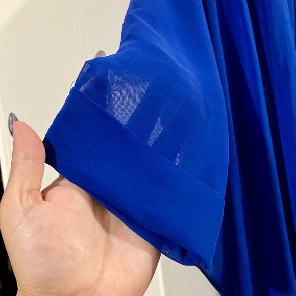 EUC American Apparel blue chiffon kimono - Picture 5 of 9